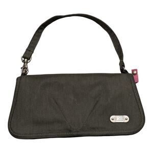 REI Wallet Wristlet Purse Womens Black Zipped Nylon Travel Clutch Bag